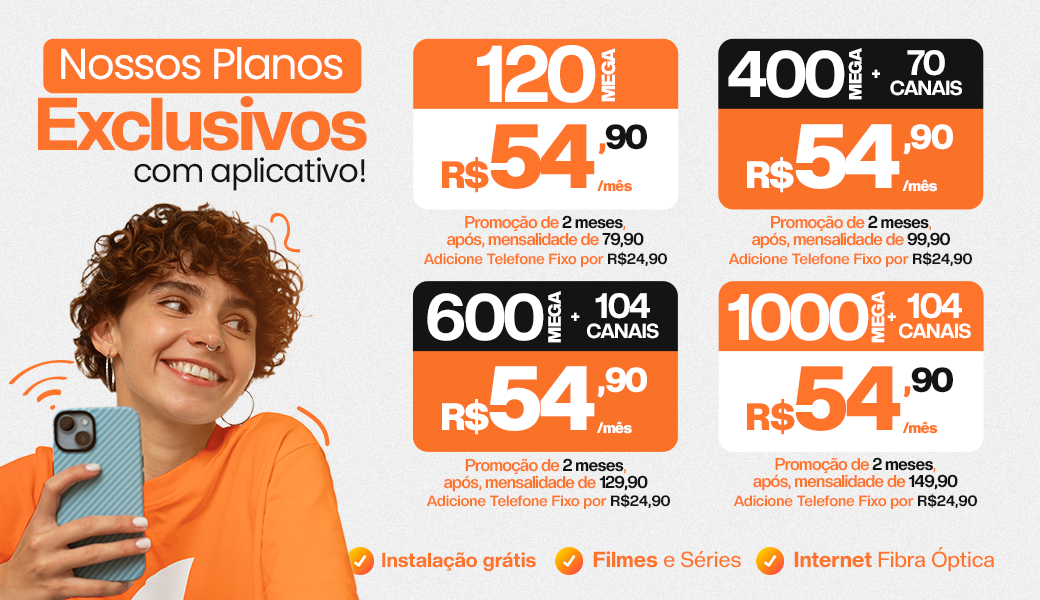 Plano 500MEGA + HBOMAX por R$59,90*